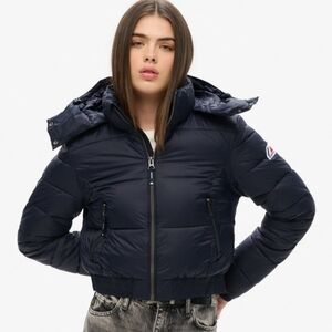 Superdry Dark Blue Puffer Jacket